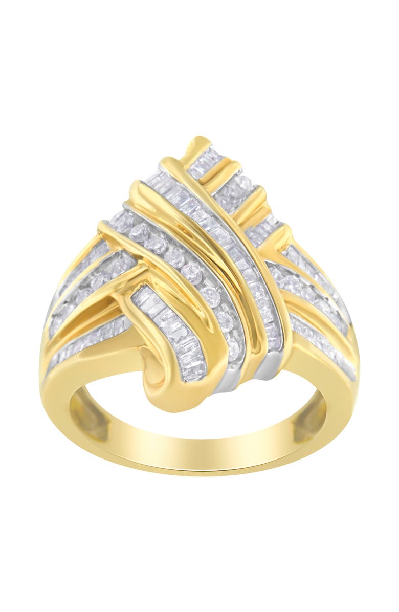Haus of Brilliance 10K Yellow Gold 1.0 Cttw Diamond Bypass Ring, Alternate, color, Yellow