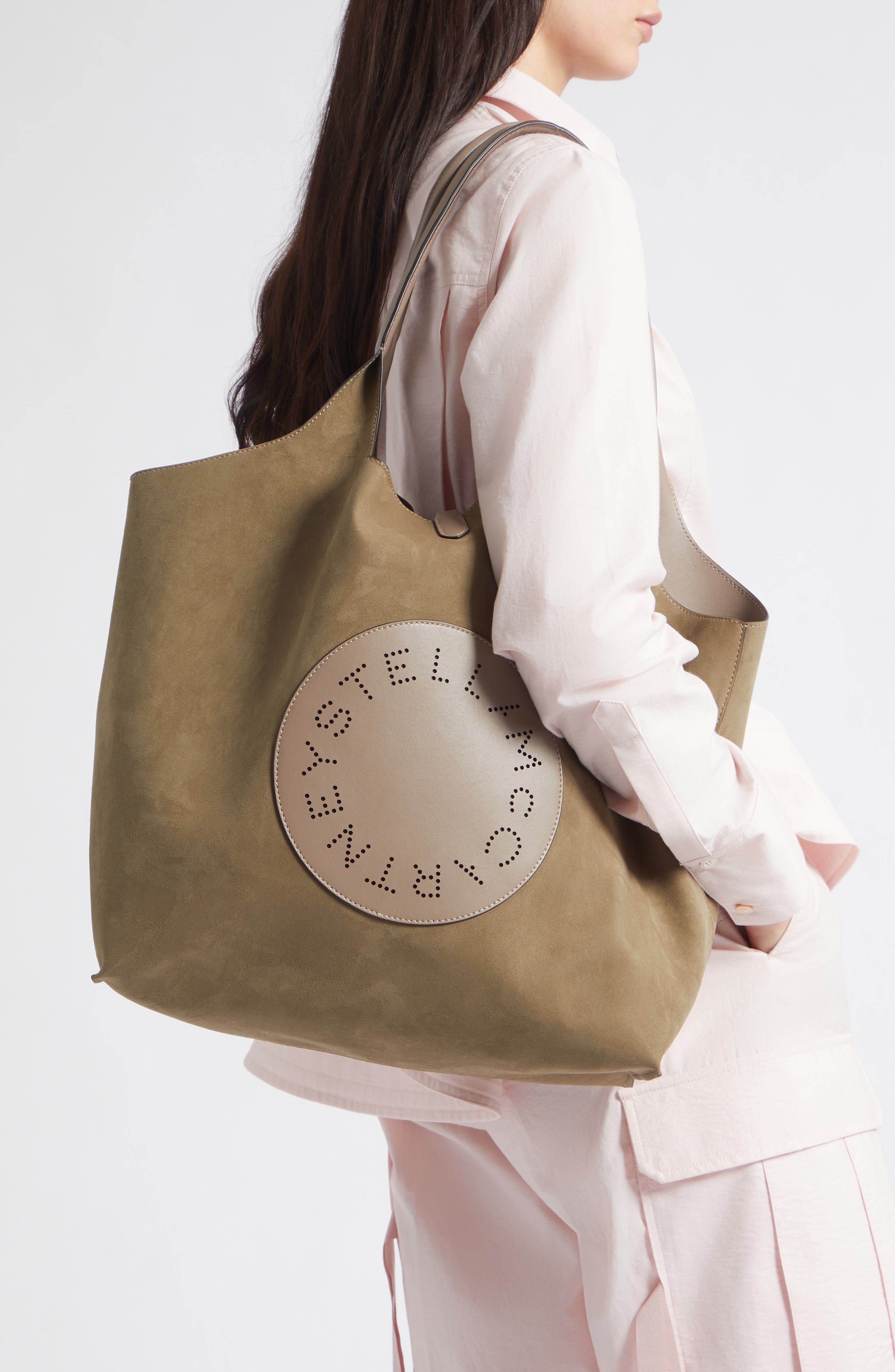 Logo Reversible Tote with Pouch, Alternate, color, MOSS