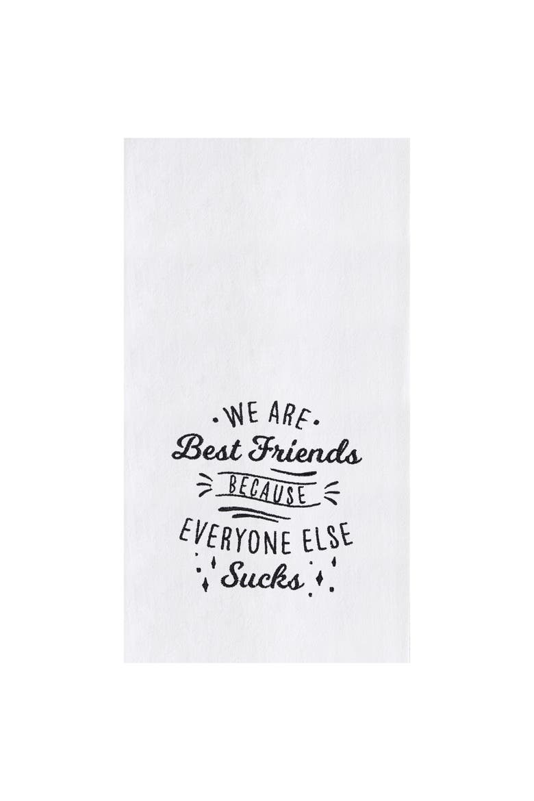 Everyone Sucks Kitchen and Bathroom Embroidered Hand Towel, Main, color, Black