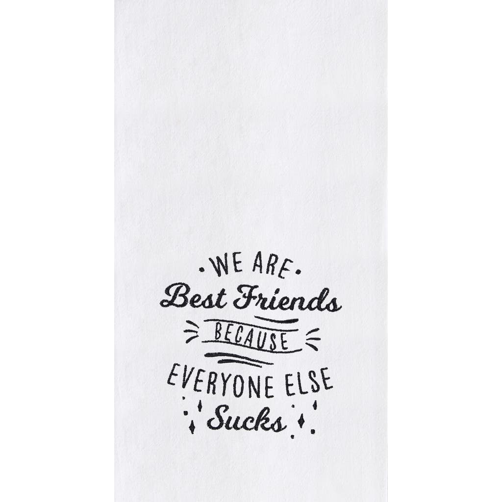 C & F Home C&f Home Everyone Sucks Kitchen And Bathroom Embroidered Hand Towel In Black