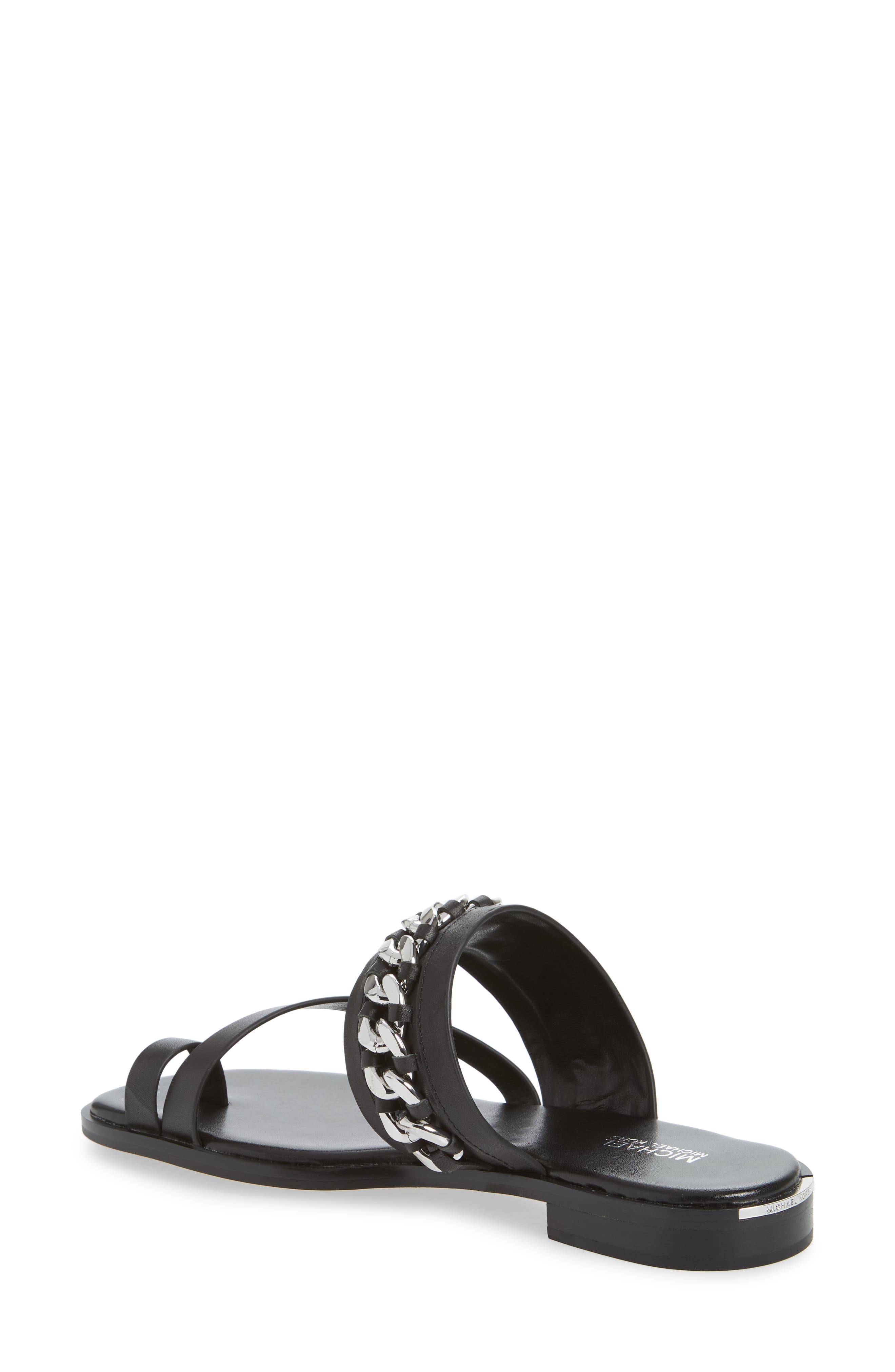 MICHAEL Michael Kors Bergen Curb Chain Slide Sandal, Alternate, color, 