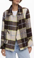 Desigual Check Plaid Short Overcoat