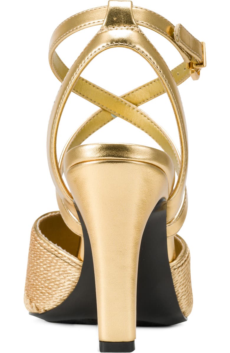 DKNY Brooks Ankle Strap Sandal, Alternate, color, Gold