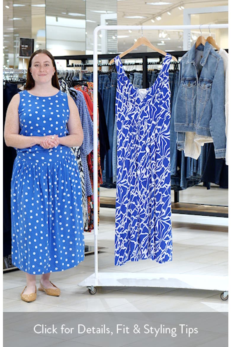 Floral Sleeveless Jersey Maxi Dress video