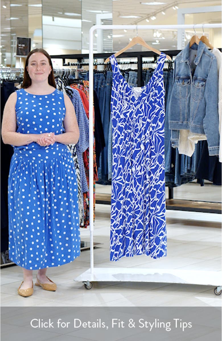Floral Sleeveless Jersey Maxi Dress, sales video thumbnail