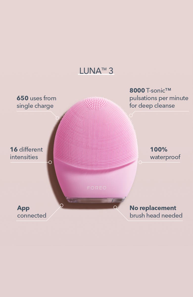 FOREO LUNA<sup>™</sup> 3 Normal Skin Facial Cleansing & Firming Massage Device, Alternate, color, 