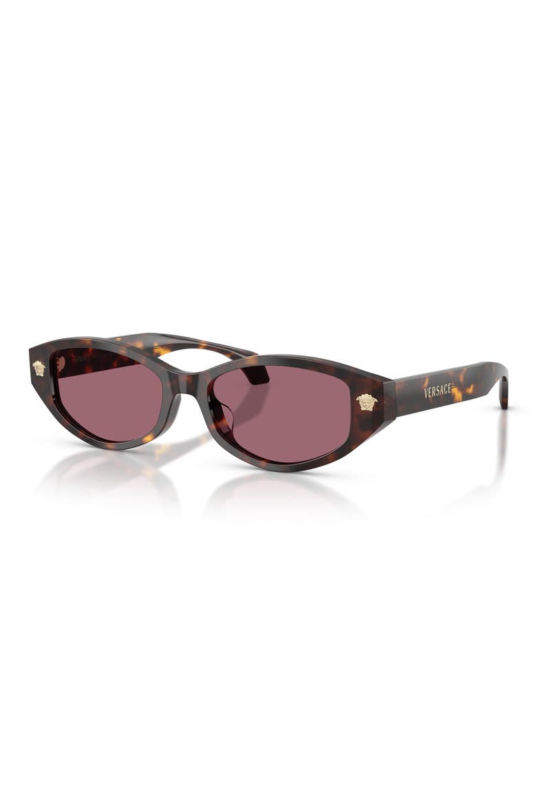 54mm Cat Eye Sunglasses, Alternate, color, HAVANA / VIOLET