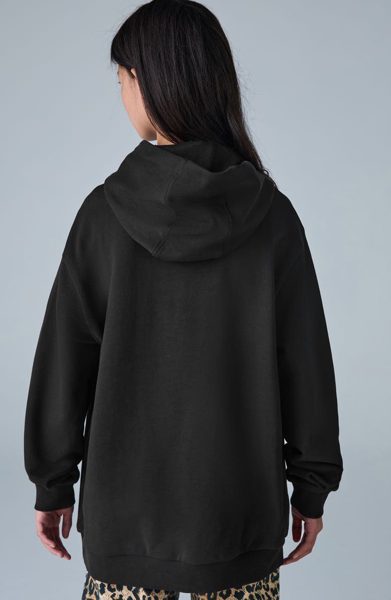 smALLSAINTS by ALLSAINTS Kids
 Metallic Graphic Oversize Hoodie, Alternate, color, Black