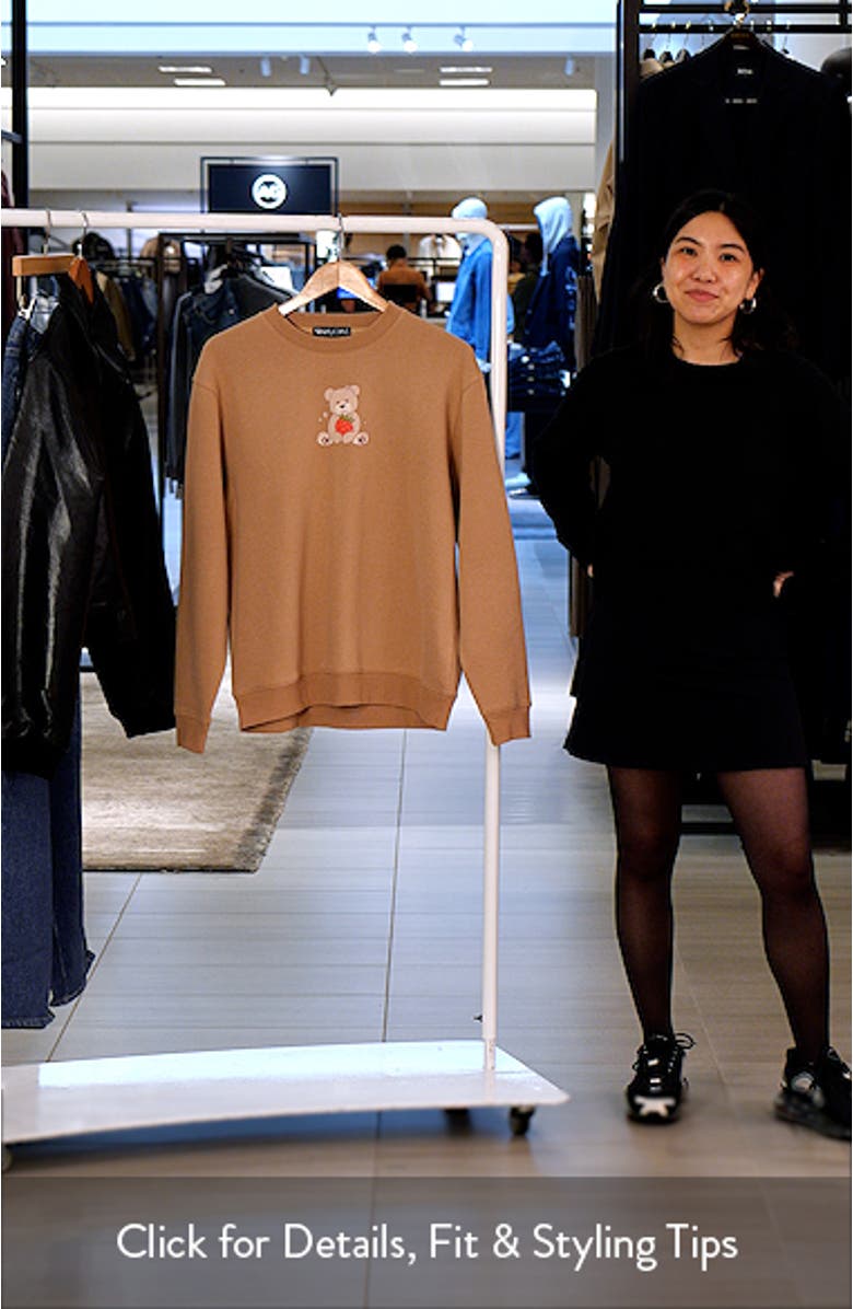 Teddy Bear & Strawberry Crewneck Sweatshirt, sales video thumbnail