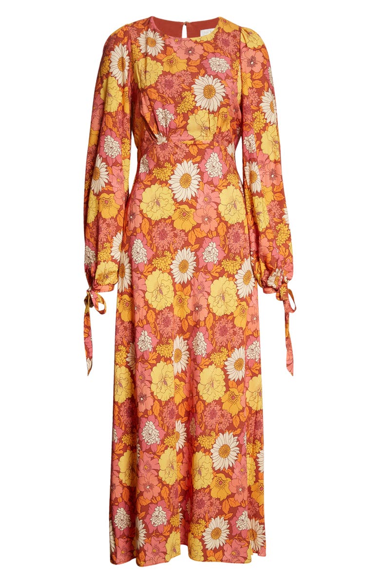 Ted Baker London Floral Long Sleeve Dress, Alternate, color,