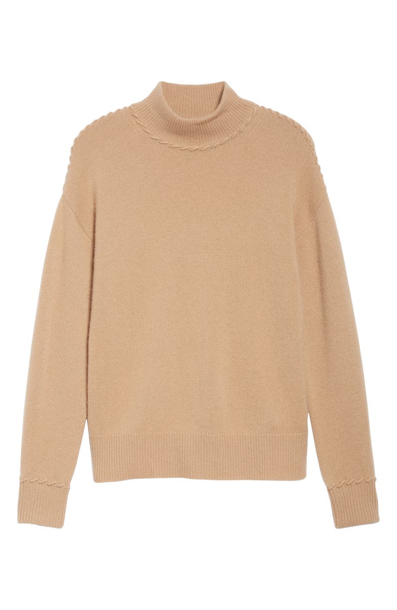 Theory Whipstitch Mock Neck Cashmere Sweater, Alternate, color, 