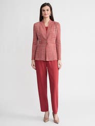 Misook Tailored Melange Princess Seam Knit Jacket