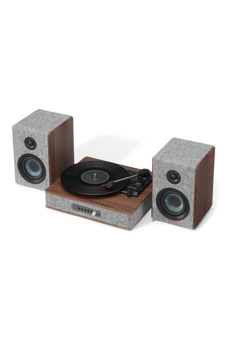 Aria Bluetooth® 3-Speed Turntable & Speakers, Alternate, color, GRAY