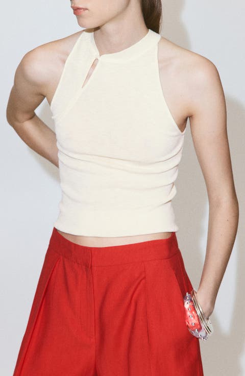 Halter Neck Knitted Top