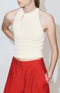 MANGO Halter Neck Knitted Top