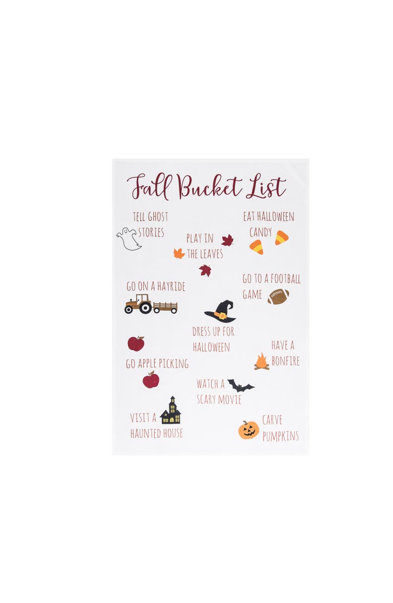 C&F Home Fall Bucket List Towel, Alternate, color, White