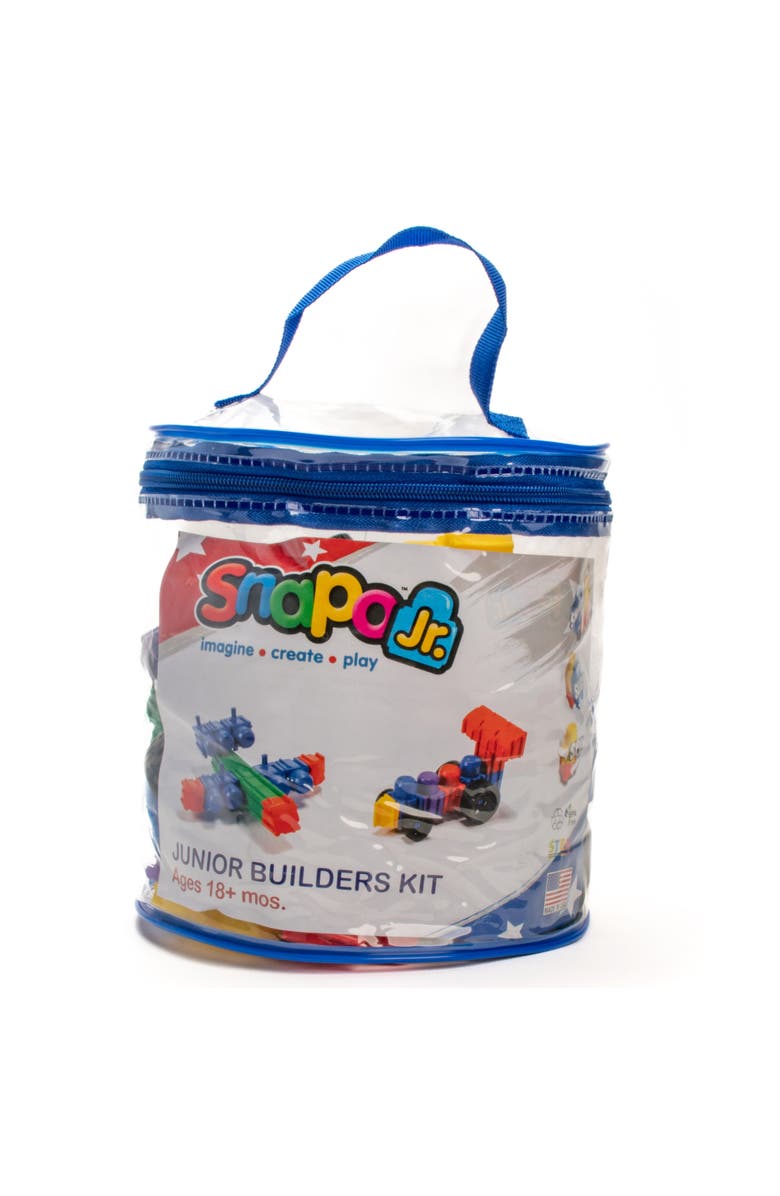 Snapo Jr. Beginner Builder's 60 Piece Kit Building Blocks, Main, color, Multicolored