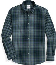 Brooks Brothers Friday Plaid Cotton Poplin Button-Down Shirt