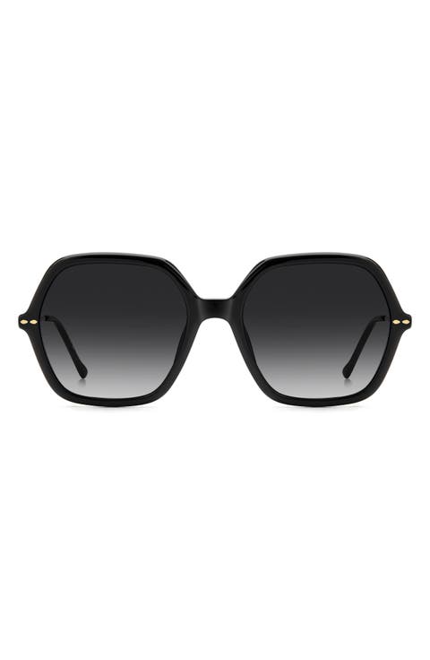 56mm Gradient Square Sunglasses