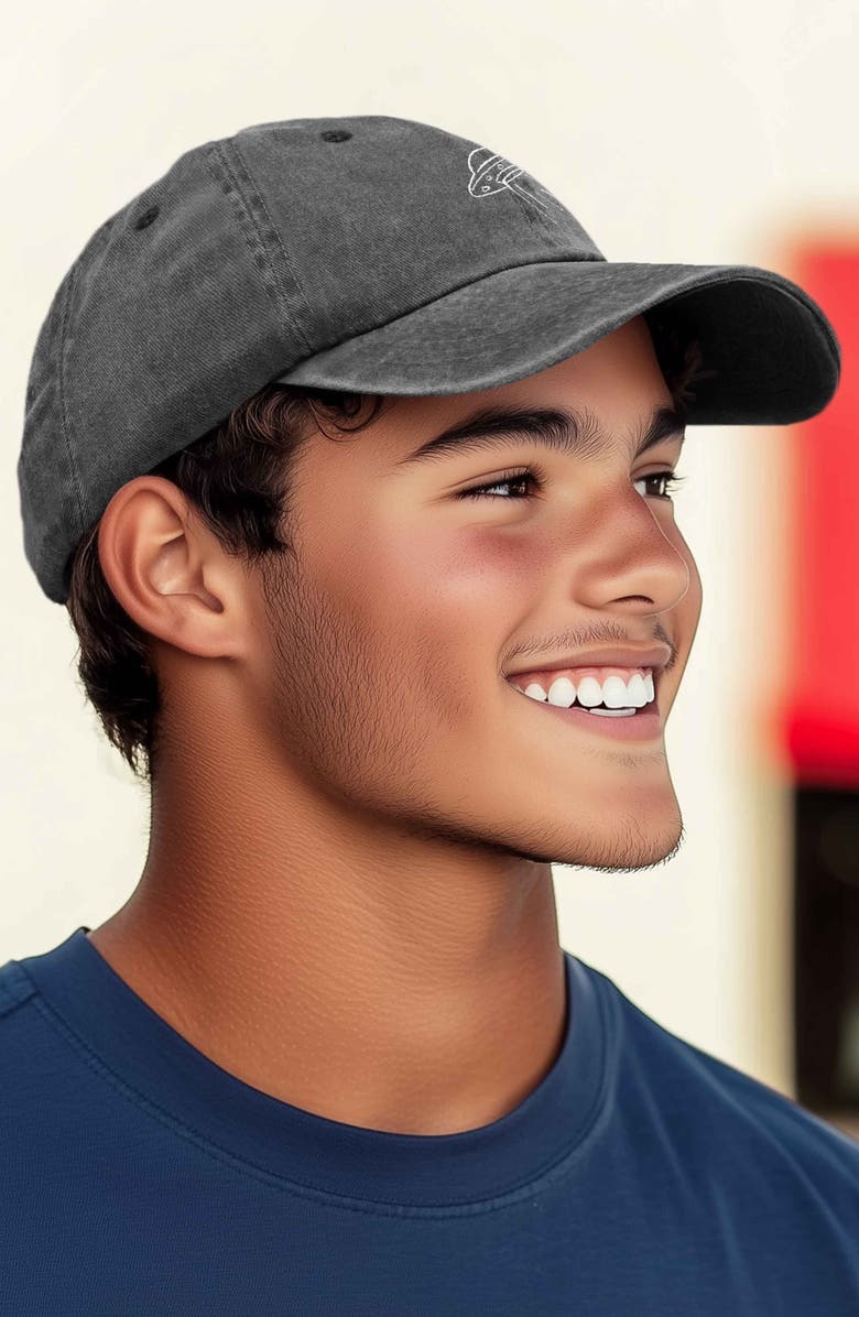 Dalix UFO Embroidered Adjustable Dad Cap, Alternate, color, Washed Black