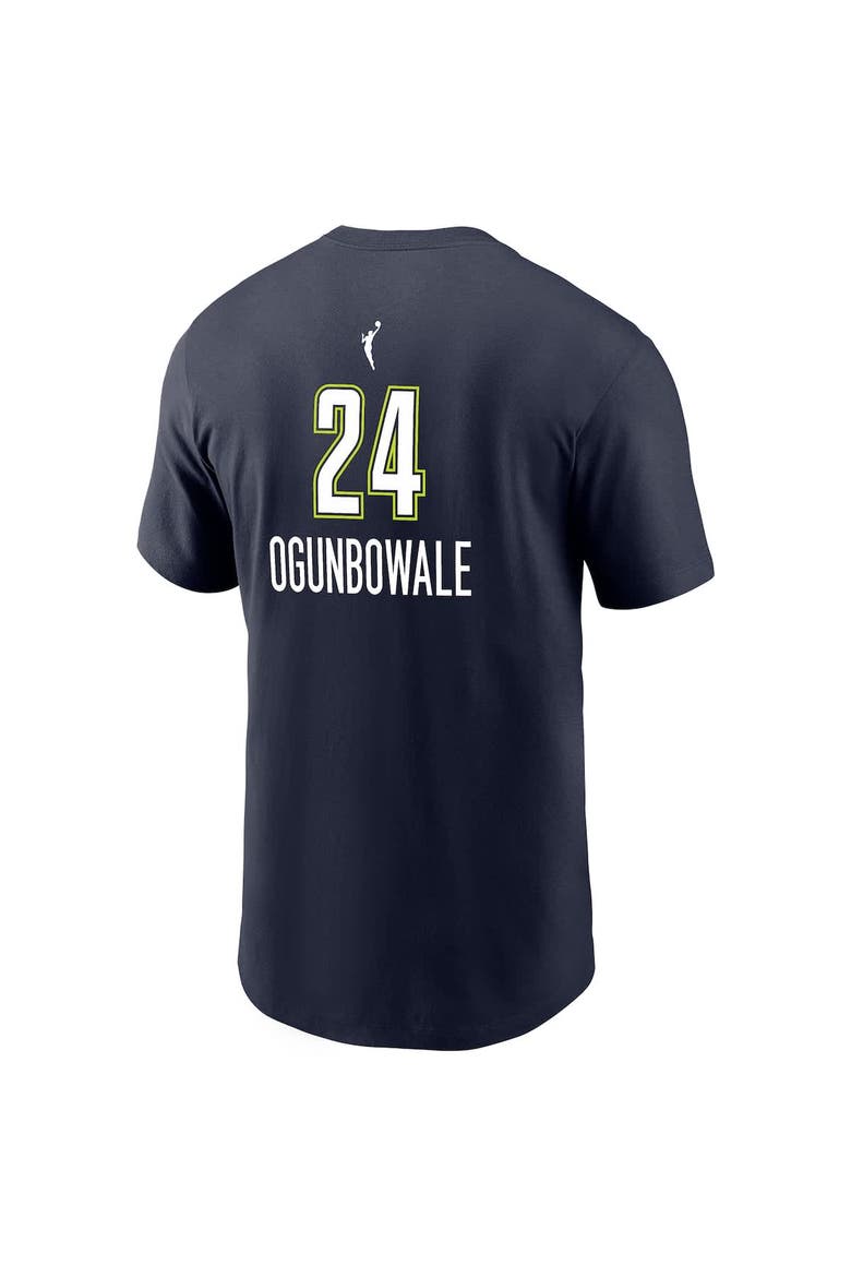 Men's Nike Arike Ogunbowale Navy Dallas Wings Explorer Edition Name & Number T-Shirt, Alternate, color, Navy