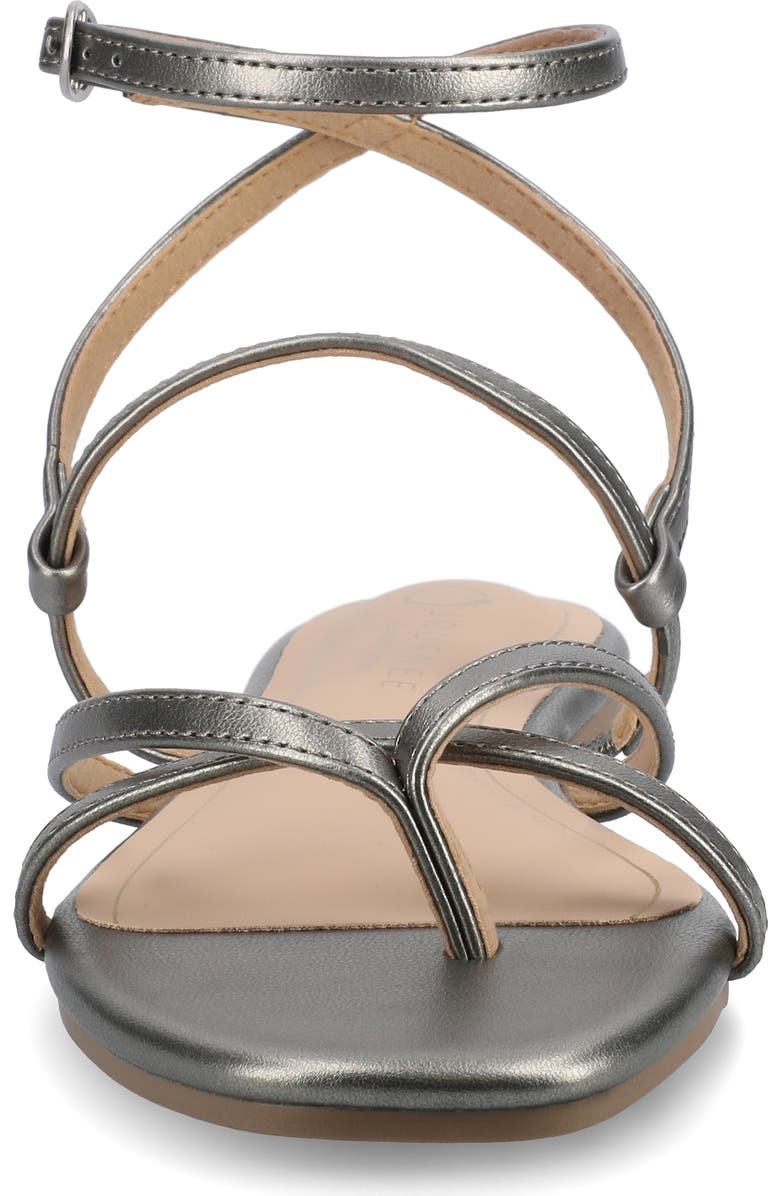 Journee Collection Serissa Ankle Strap Sandal, Alternate, color, Pewter