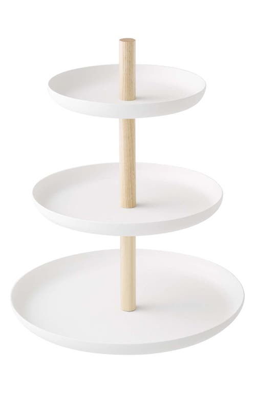 Yamazaki Home Tosca 3-tier Dessert Stand In White