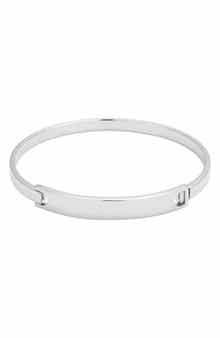 Men's Silver Plated Bangle Bracelet