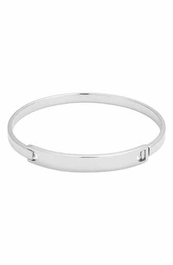 Men's Silver Plated Bangle Bracelet