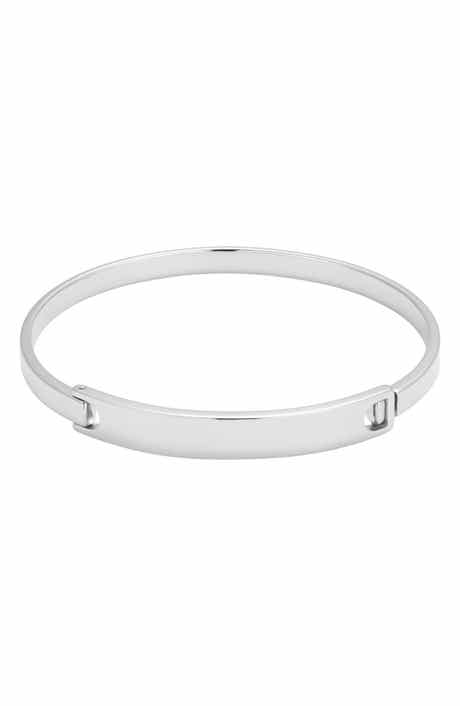 Men's Silver Plated Bangle Bracelet