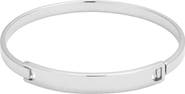 Adornia Men's Silver Plated Bangle Bracelet
