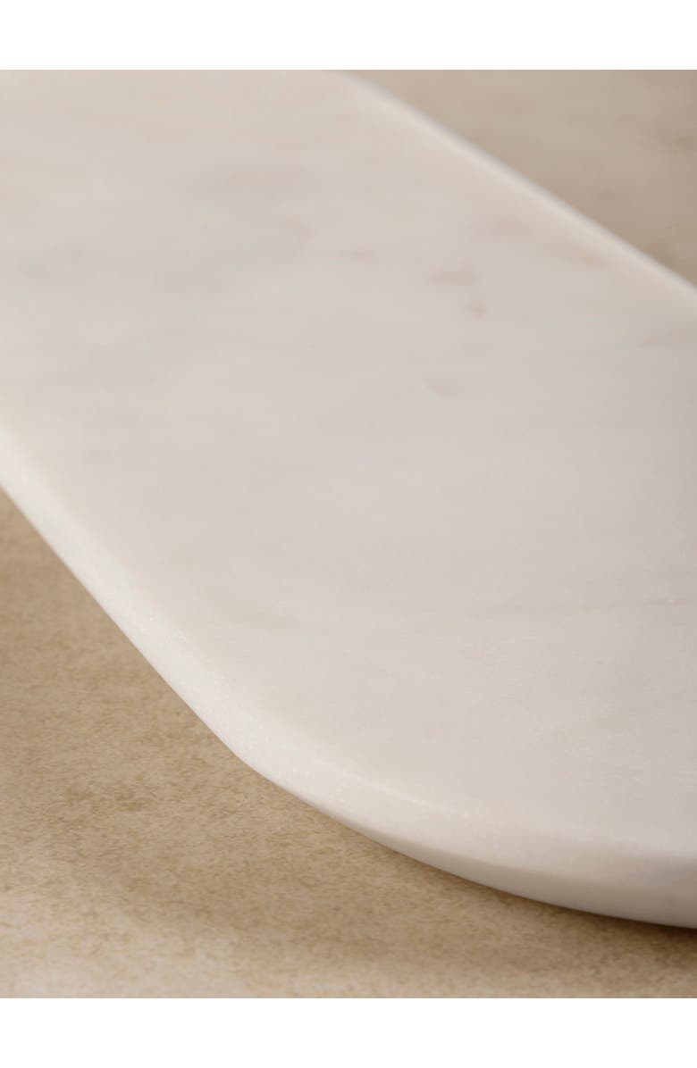 GAURI KOHLI Suzushi Marble Serving Platter, Alternate, color, Ivory White