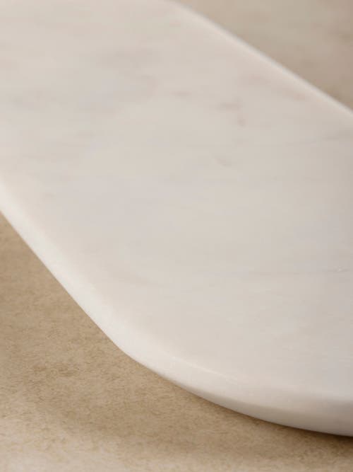 Gauri Kohli Suzushi Marble Serving Platter In White