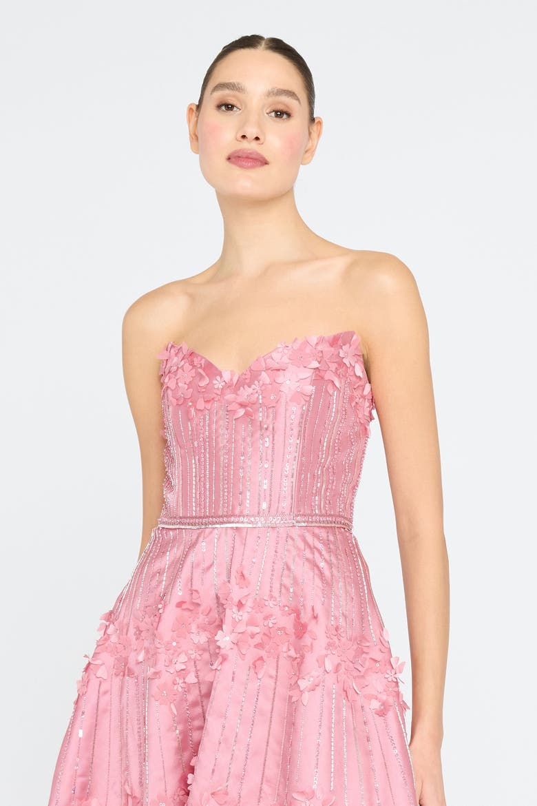 Toby Beaded Gown, Alternate, color, Wild Rose