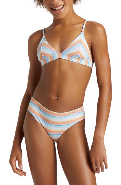 Kids' Sunset Surf Banded Triangle Two-Piece Swimsuit (Big Kid)