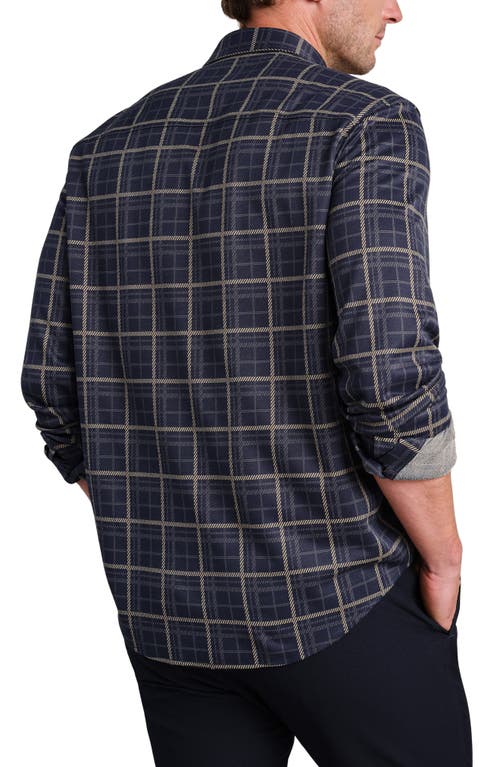 Rhone Hardy Check Flannel Button-up Shirt In Black