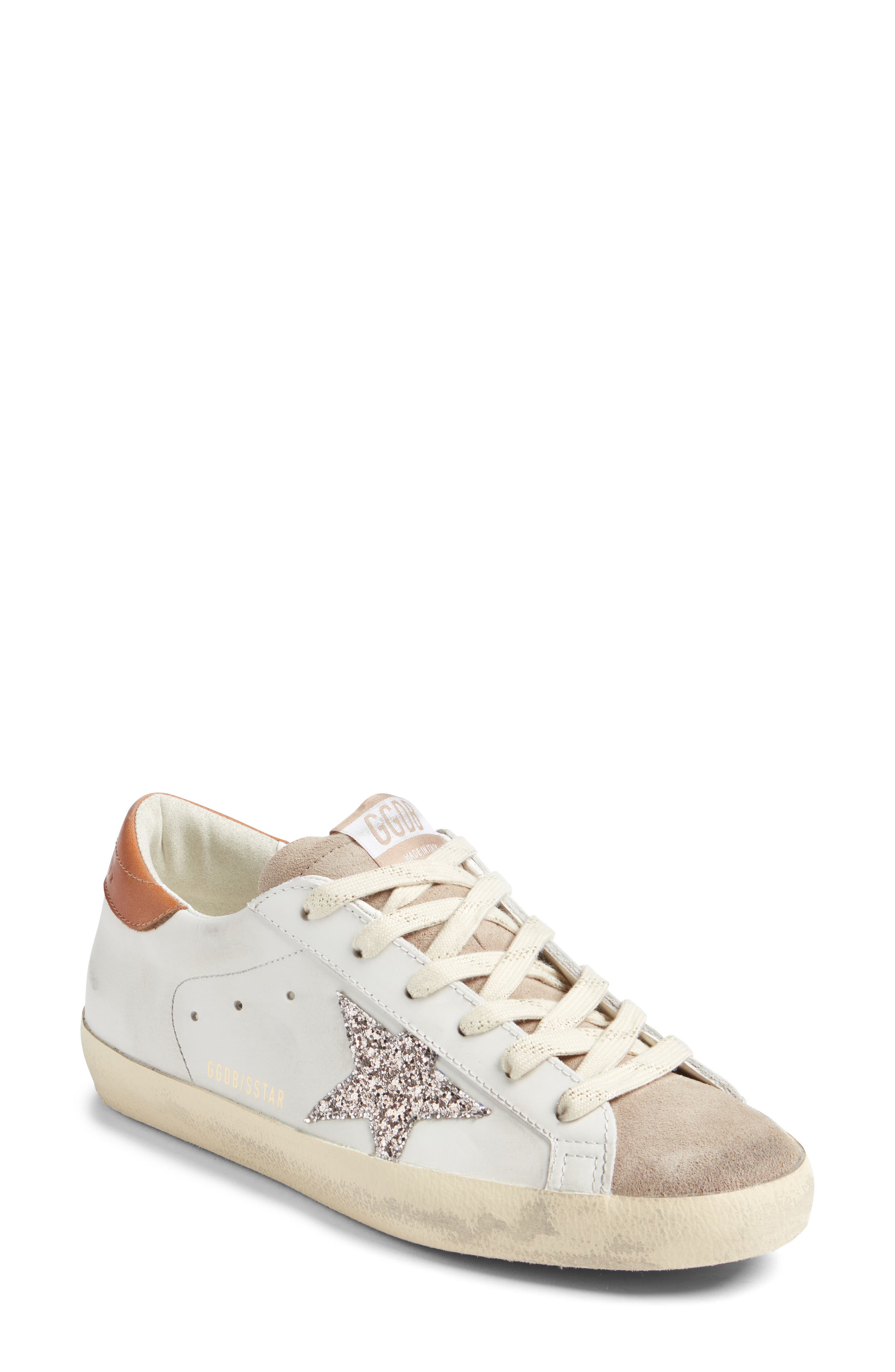 Golden Goose Super Star Sneaker, Main, color, White/ Beige/ Cinder/ Brown