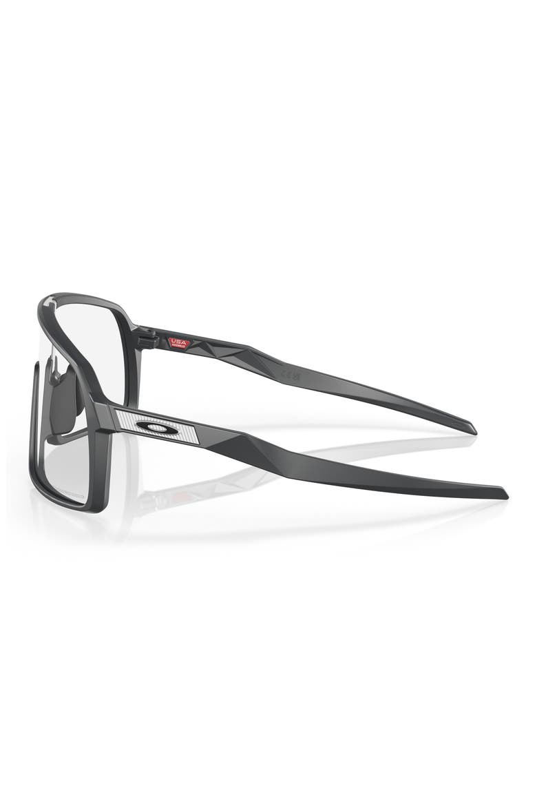 Sutro 60mm Photochromic Rectangle Shield Sunglasses, Alternate, color, MATTE CARBON / CLEAR