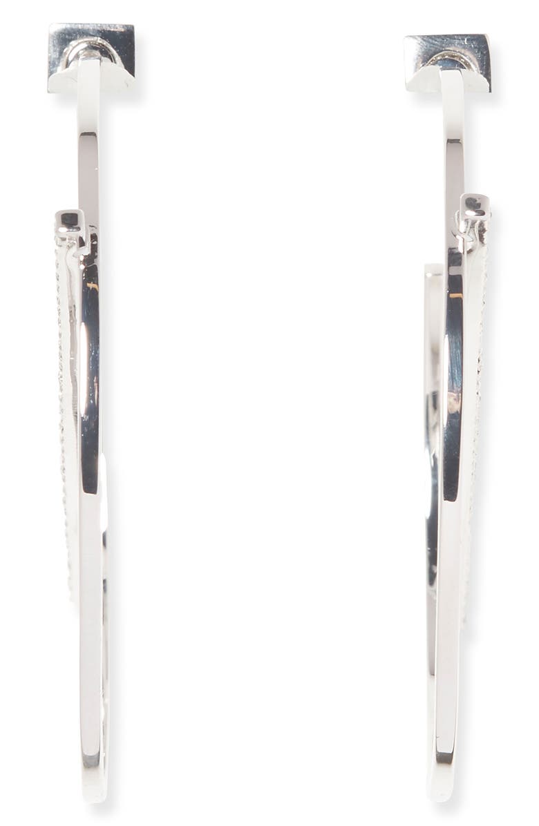 Vince Camuto Diagonal Bisect Hoop Earrings, Alternate, color,