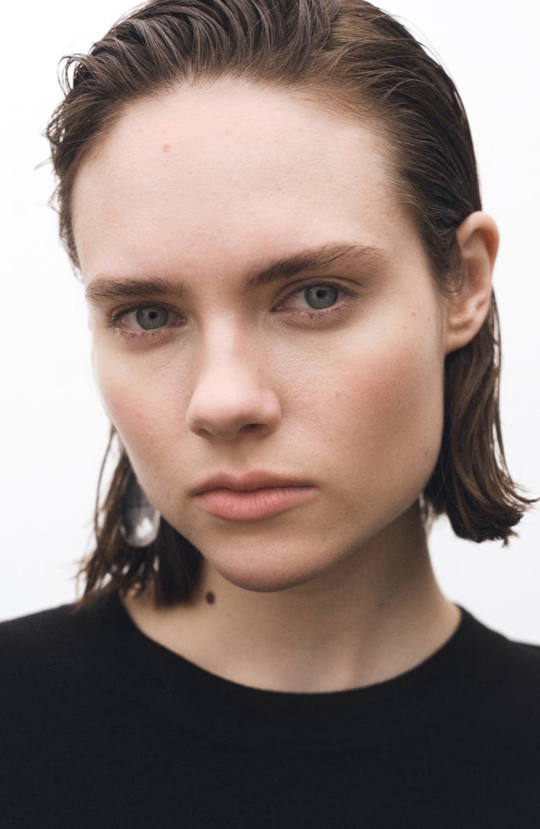 MANGO Short Sleeve Cotton & Wool Sweater, Alternate, color,