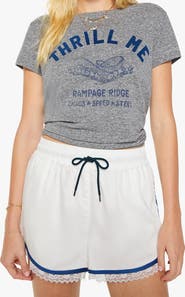 MOTHER The Boxy Goodie Goodie Appliqué Better Luck Graphic T-Shirt