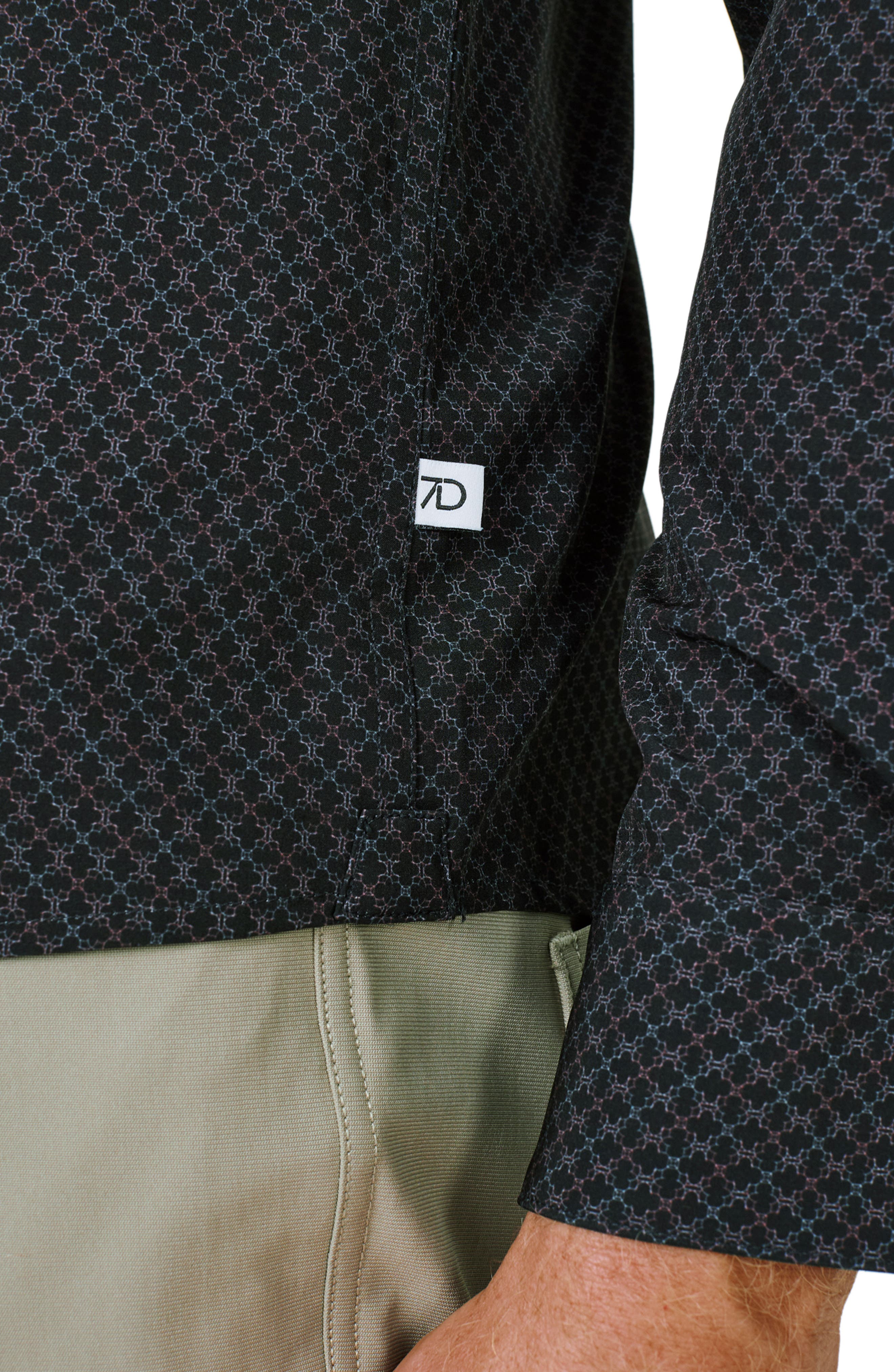 Bentley Medallion Print Performance Button-Up Shirt - image 2