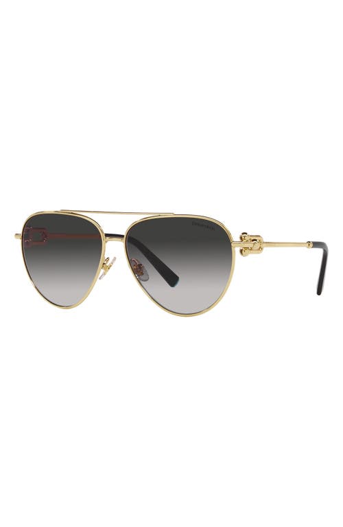 Tiffany & Co . 59mm Gradient Pilot Sunglasses In Gold