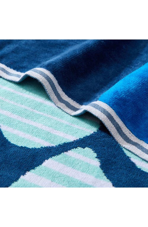 Nautica Set Of 2 Cotton Blend Terry Beach Towels In Blue