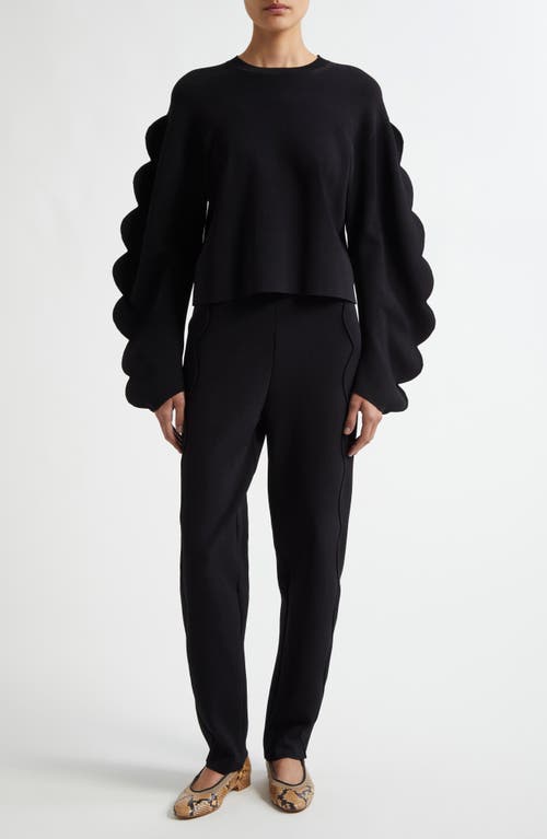 Shop Ulla Johnson Asher Straight Leg Pants In Noir