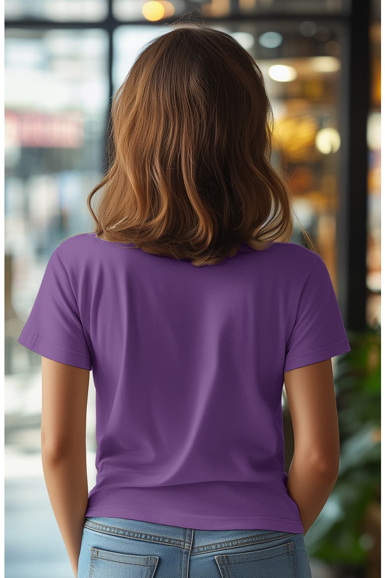 Womens Rainbow Jersey Relaxed Tee, Alternate, color, Purple