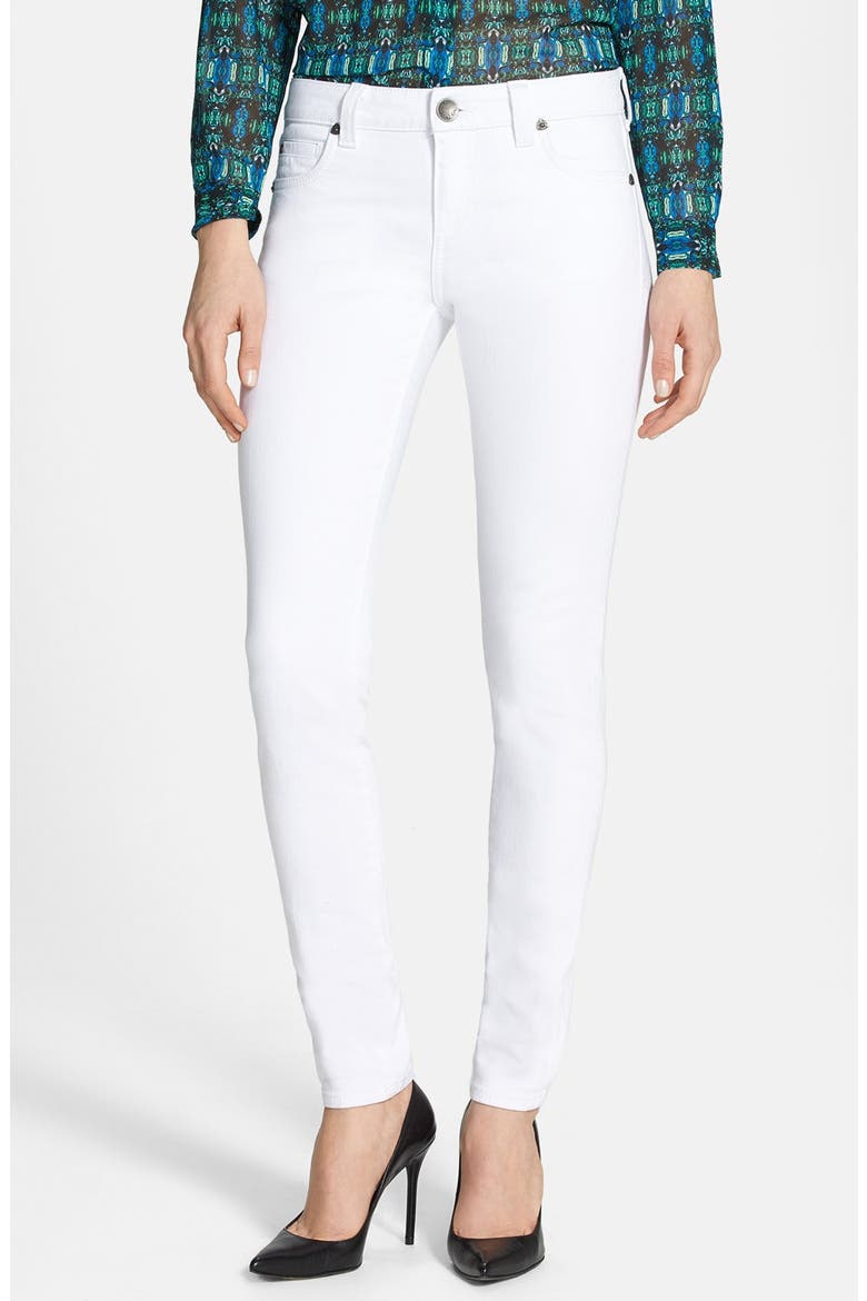 'Mia' Skinny Jeans, Main, color, WHITE