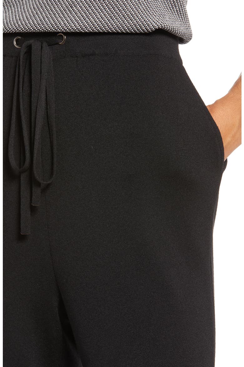 Women's Knit Drawstring Pants, Alternate, color, BLACK