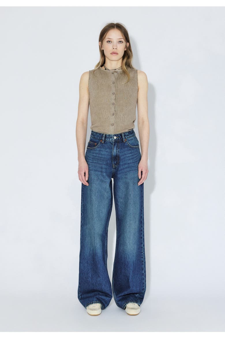 Donna High Relaxed Jeans, Alternate, color, Stream Dark Fade Vintage