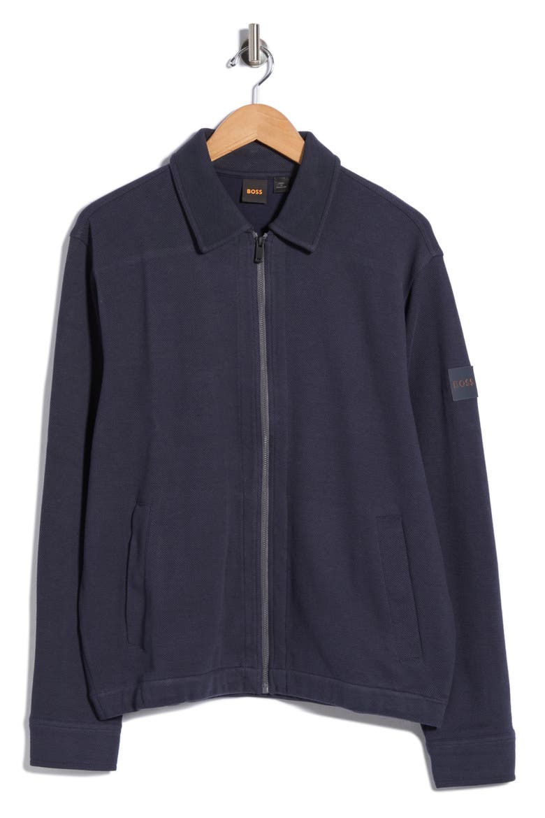 Ze Bend Zip Jacket, Main, color, DARK BLUE